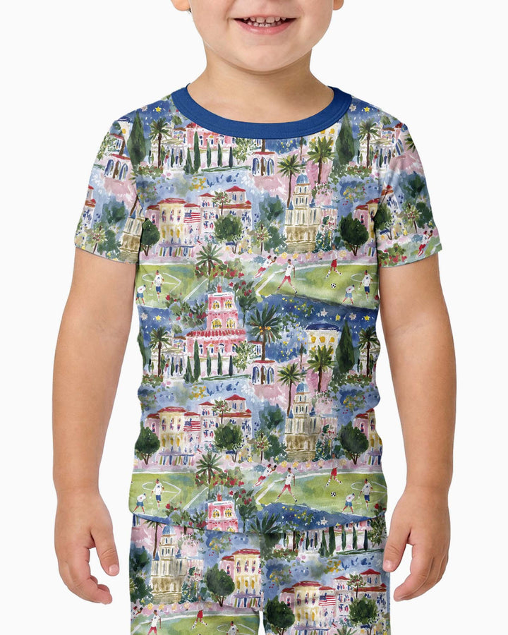 Zweiteiliges, kurzärmliges Pyjama-Set mit Marienkäfern