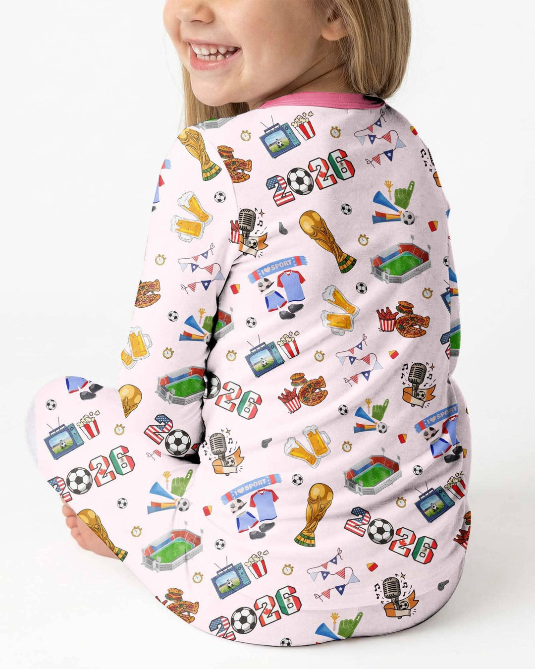 Zweiteiliges Langarm-Pyjama-Set mit Sommerfrüchten