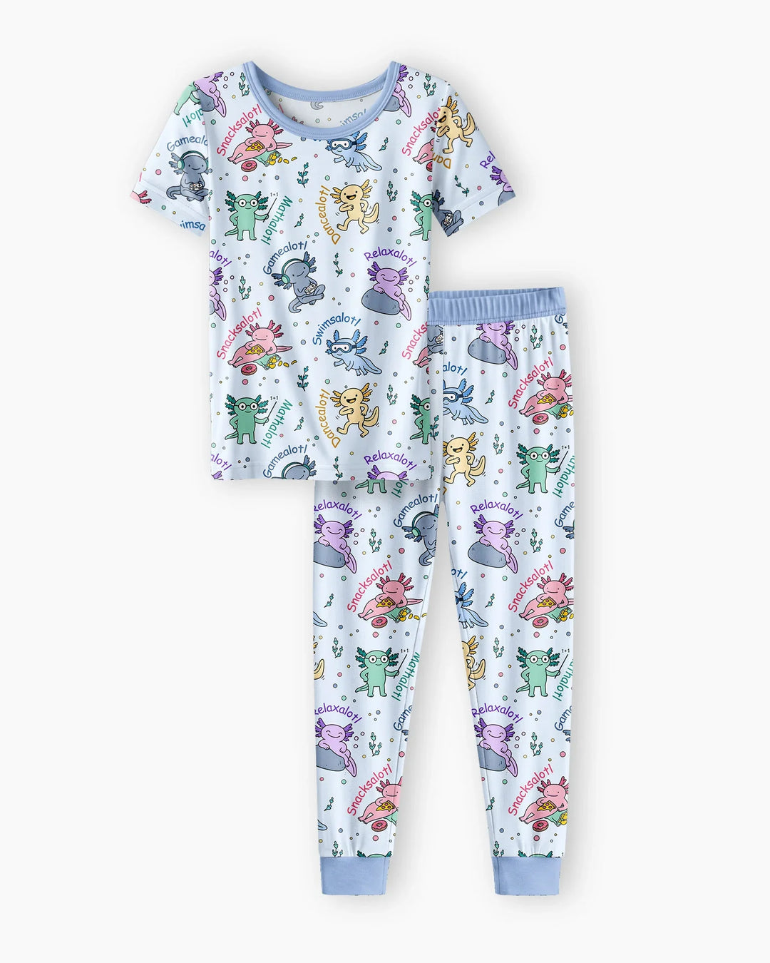 A Lotta Axolotls Bamboo Two Piece Short Sleeve Pajama Set
