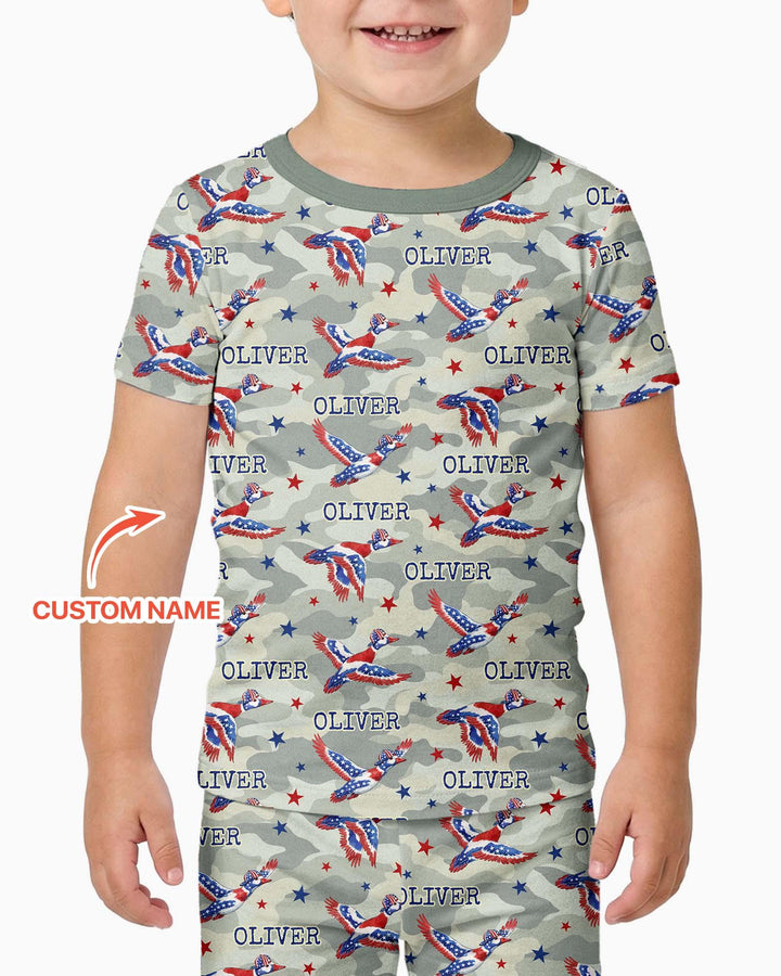 Zweiteiliges, kurzärmliges Pyjama-Set mit Marienkäfern