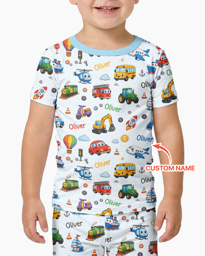 Zweiteiliges, kurzärmliges Pyjama-Set mit Marienkäfern