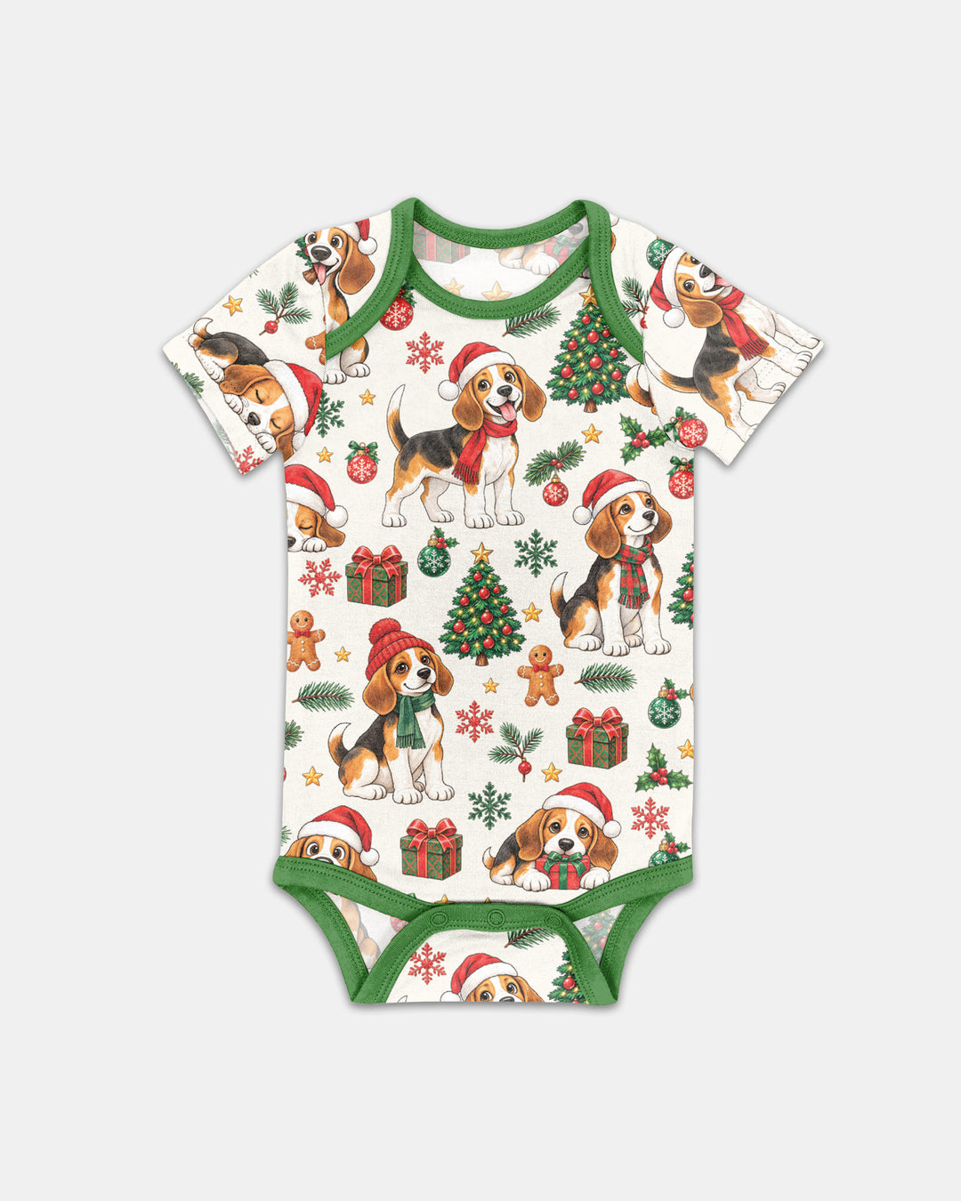 Santa Paws Beagle Bamboo Bodysuit