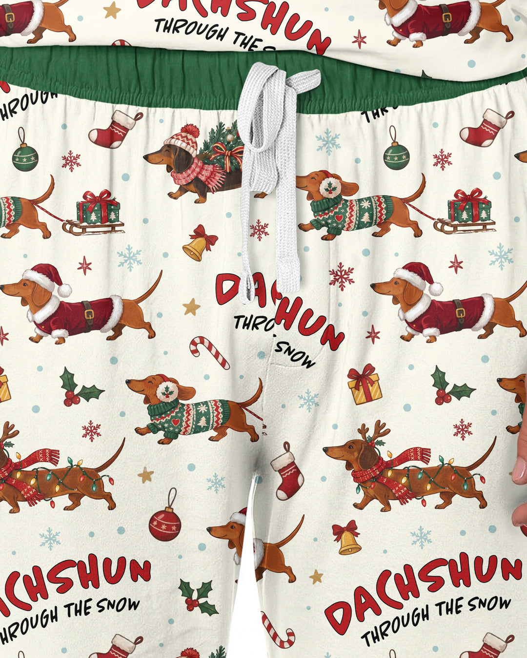 Dachshund Through The Snow Bamboo Men's Pajama Set