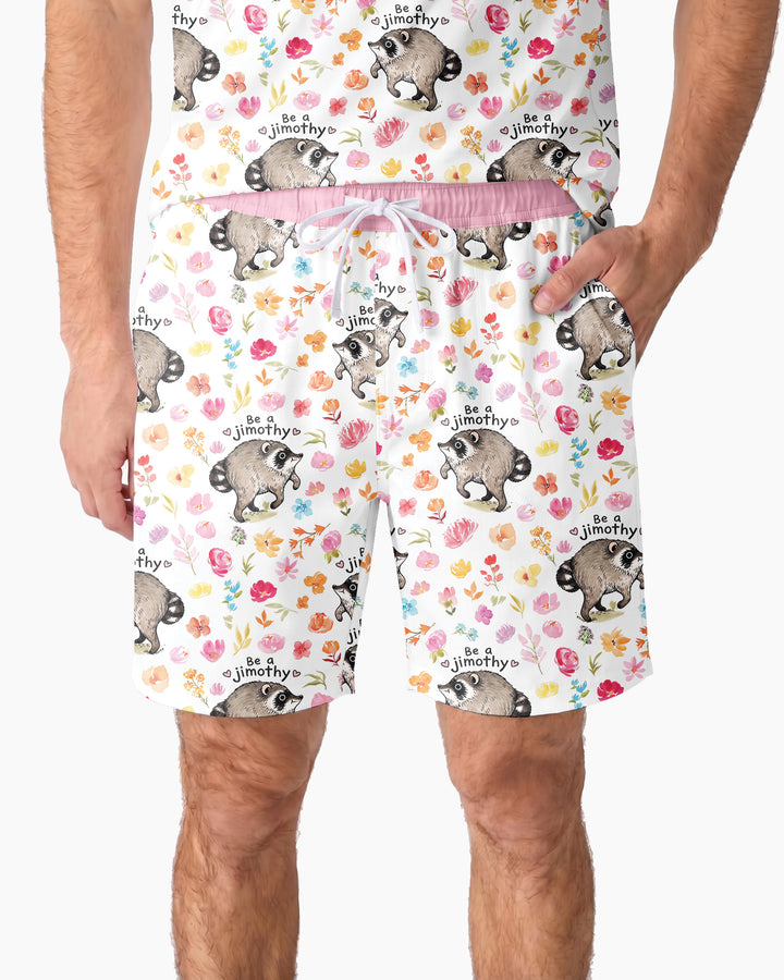 Be A Jimothy Family Matching Bamboo Men Short Sleeve Short Pajama Set