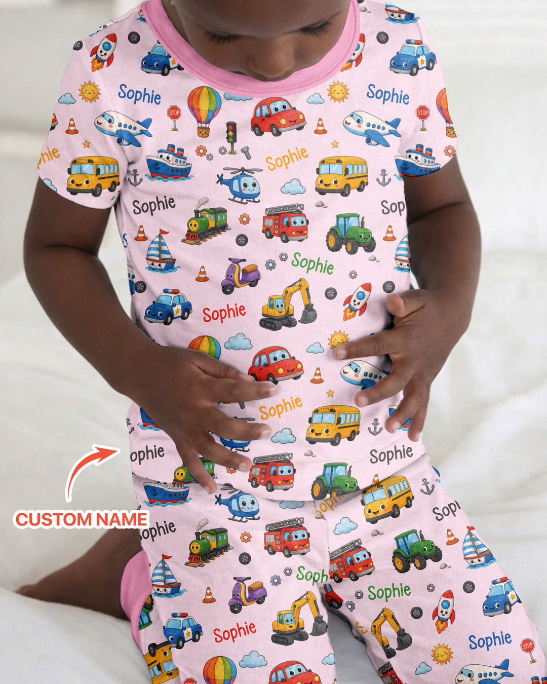 Zweiteiliges, kurzärmliges Pyjama-Set mit Marienkäfern