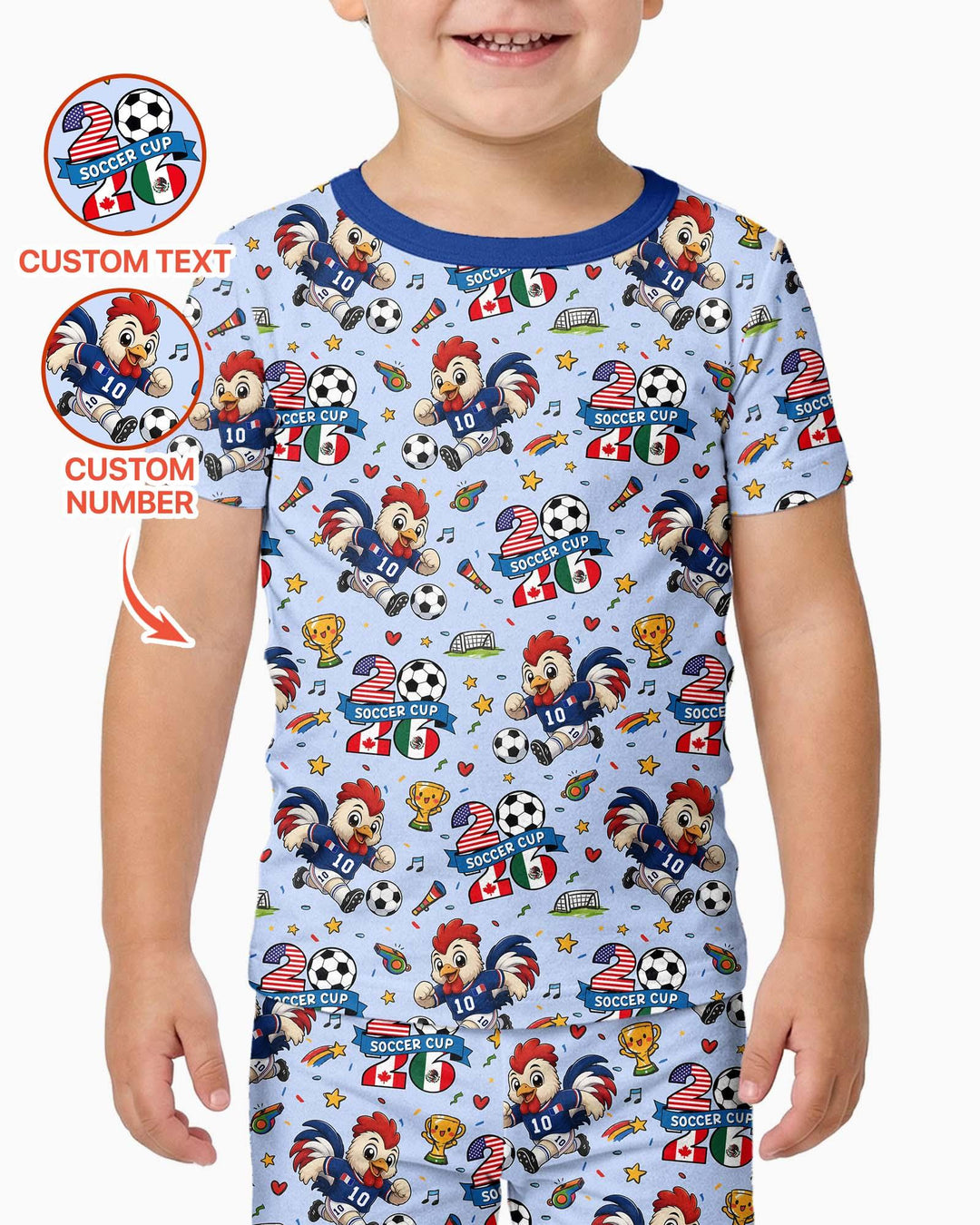 Zweiteiliges, kurzärmliges Pyjama-Set mit Marienkäfern