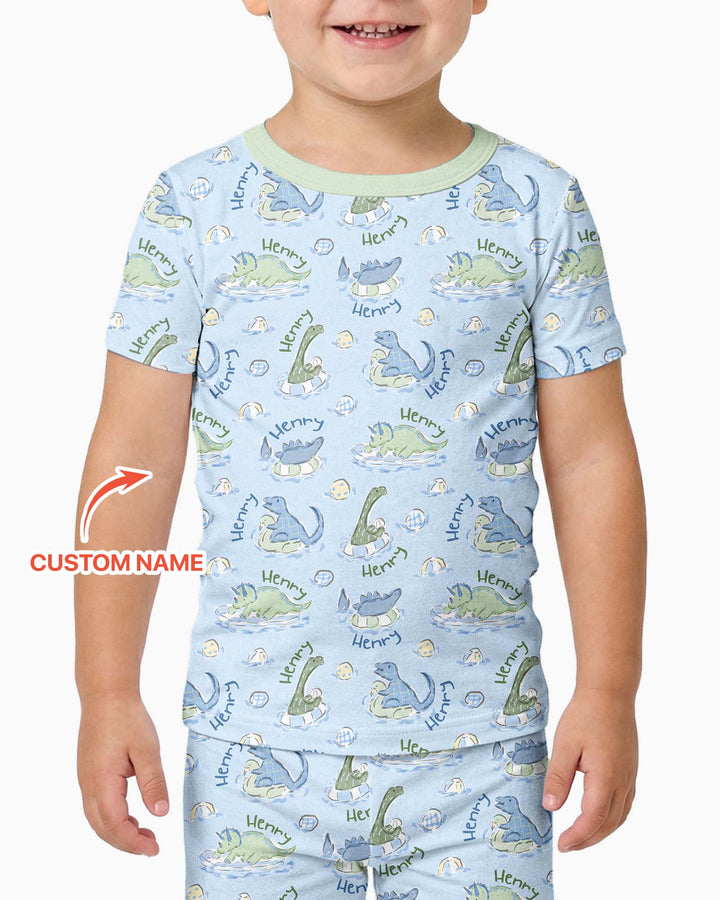Zweiteiliges, kurzärmliges Pyjama-Set mit Marienkäfern