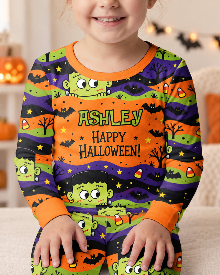 Eek Halloween Bamboo Two Piece Long Sleeve Pajama Set