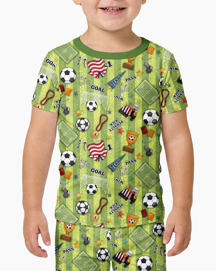 Zweiteiliges, kurzärmliges Pyjama-Set mit Marienkäfern