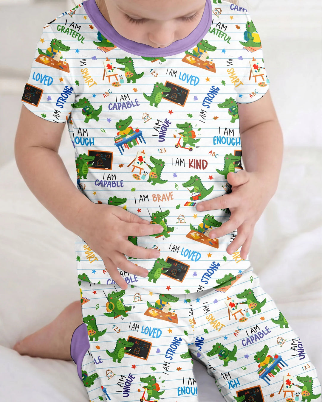 Zweiteiliges, kurzärmliges Pyjama-Set mit Marienkäfern