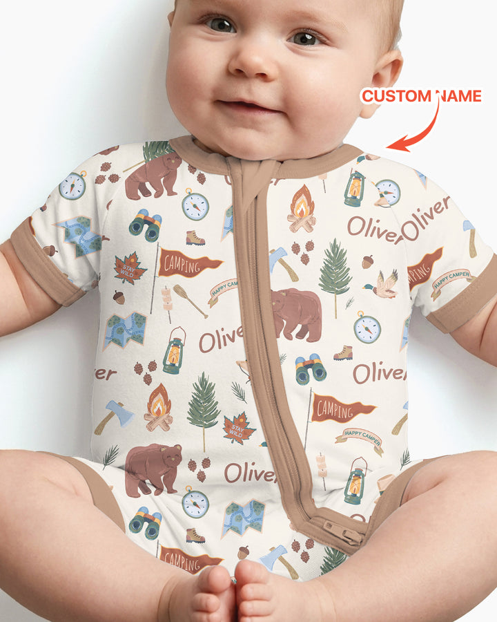 Custom Name Adventure Outdoors Bamboo Shorty Zippy