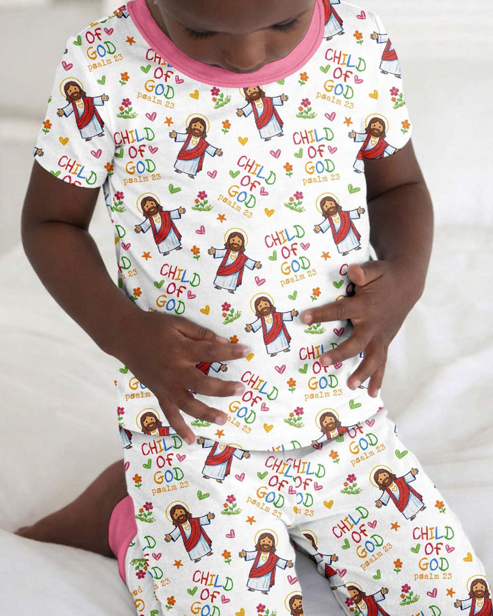 Zweiteiliges, kurzärmliges Pyjama-Set mit Marienkäfern