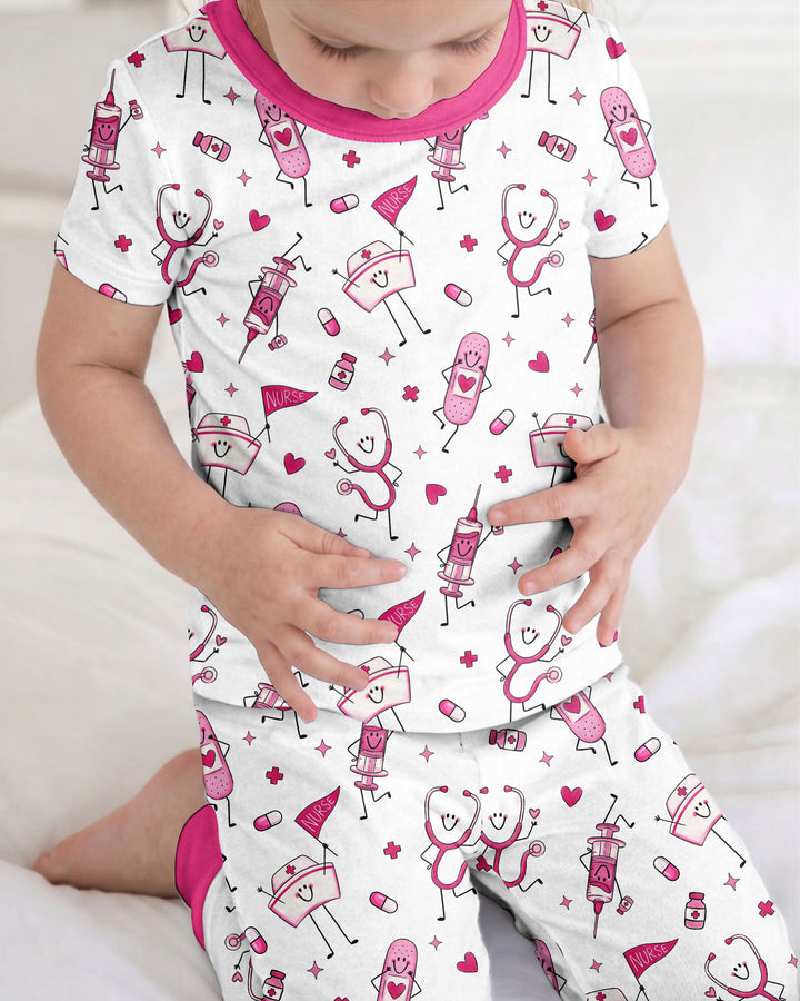 Zweiteiliges, kurzärmliges Pyjama-Set mit Marienkäfern