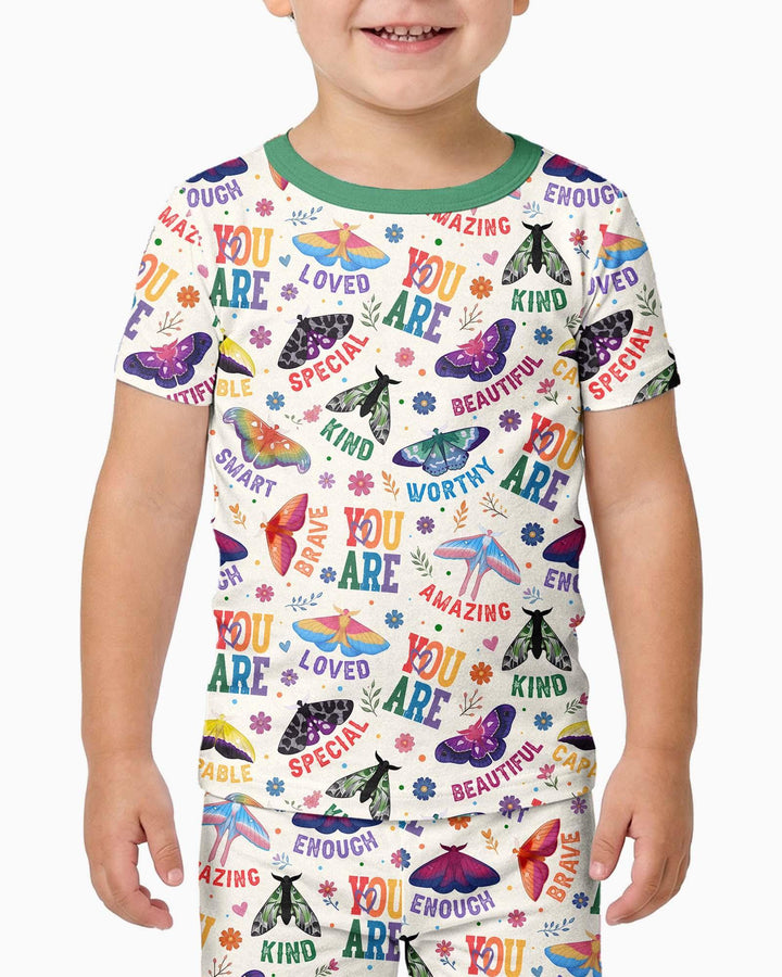 Zweiteiliges, kurzärmliges Pyjama-Set mit Marienkäfern