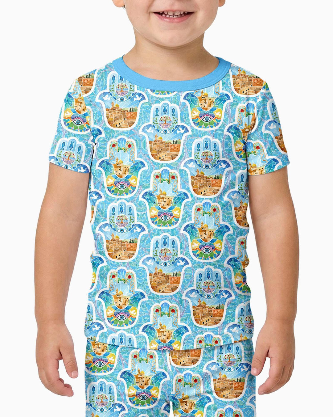 Zweiteiliges, kurzärmliges Pyjama-Set mit Marienkäfern