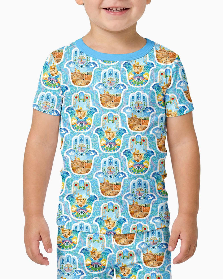 Zweiteiliges, kurzärmliges Pyjama-Set mit Marienkäfern