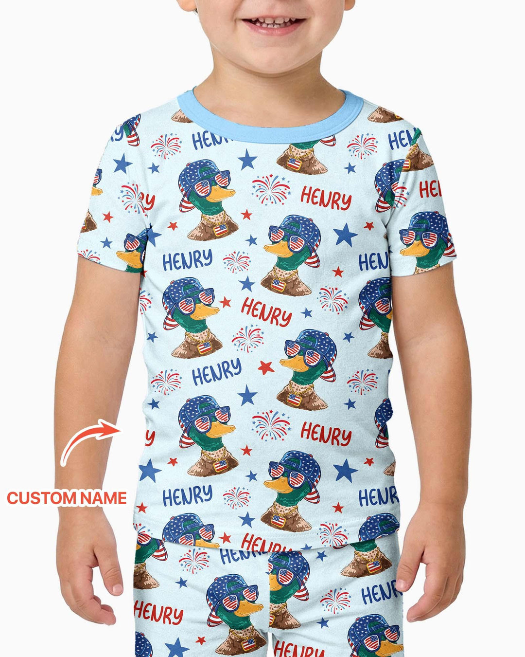 Zweiteiliges, kurzärmliges Pyjama-Set mit Marienkäfern