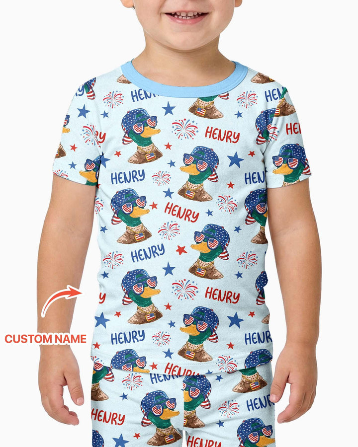 Zweiteiliges, kurzärmliges Pyjama-Set mit Marienkäfern