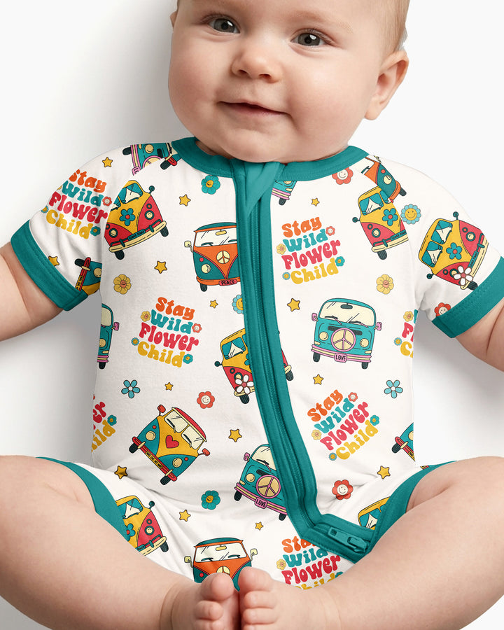 Stay Wild Flower Child Bamboo Shorty Zippy
