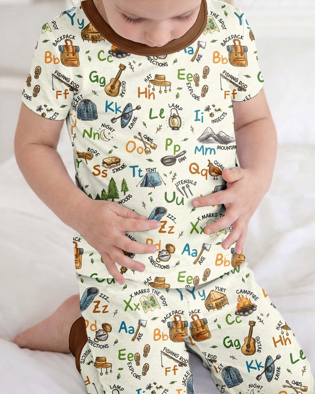 Zweiteiliges, kurzärmliges Pyjama-Set mit Marienkäfern