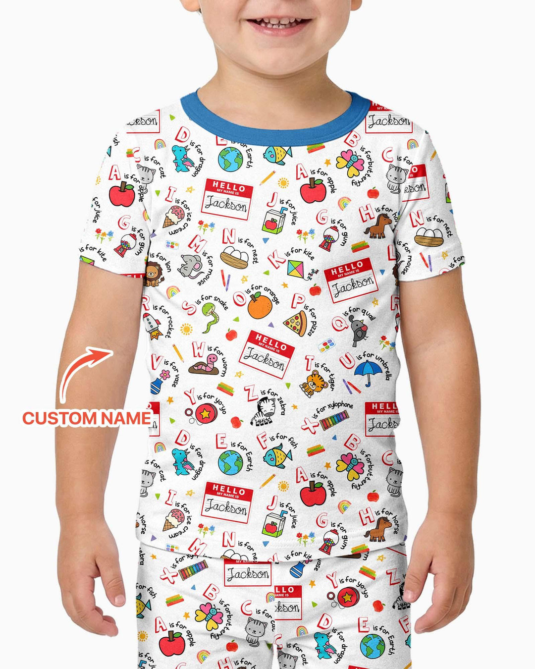 Zweiteiliges, kurzärmliges Pyjama-Set mit Marienkäfern