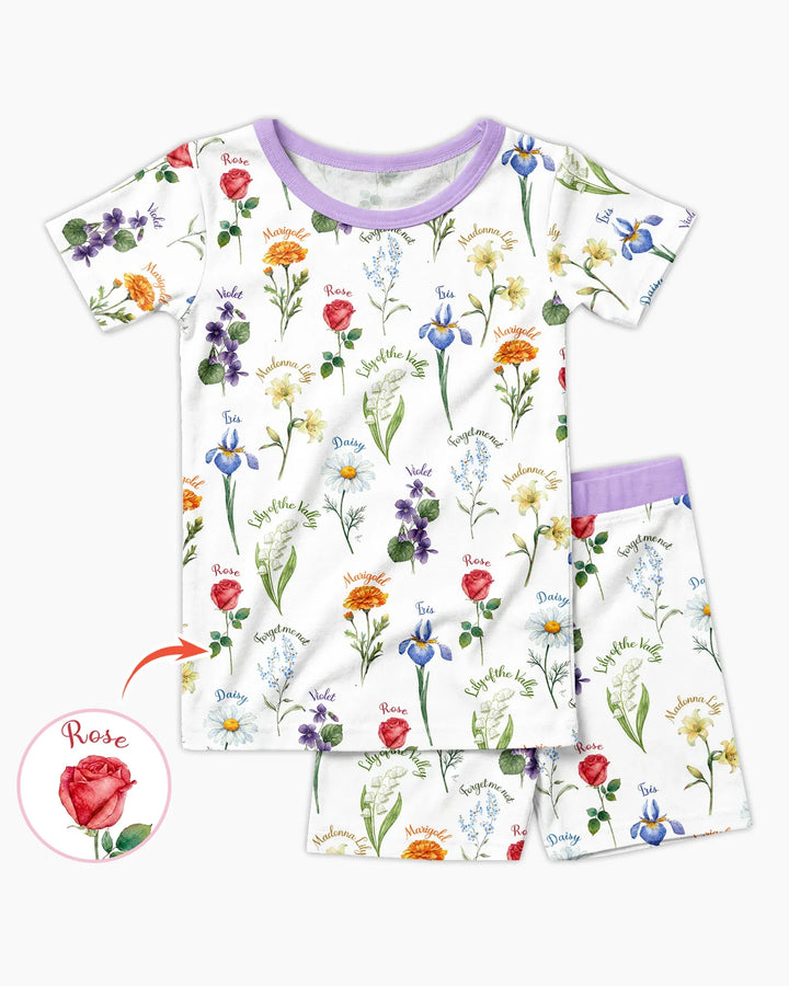 Schlafanzug-Set zweiteilig, kurze Ärmel, kurze Hose, Bambus