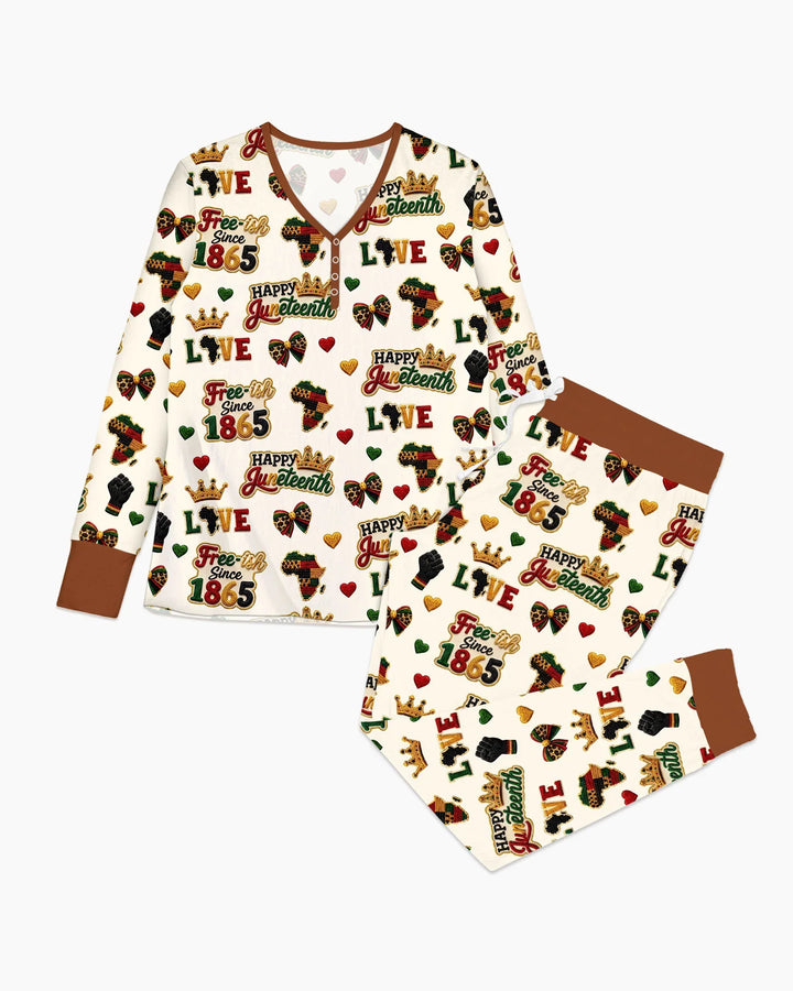 Juneteenth "Free-ish Since 1865" Bambus Pyjama-Set für Damen