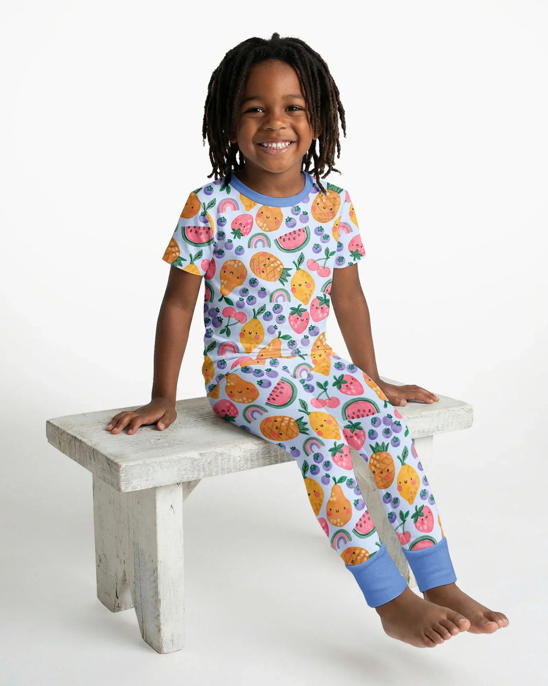 Zweiteiliges, kurzärmliges Pyjama-Set mit Marienkäfern