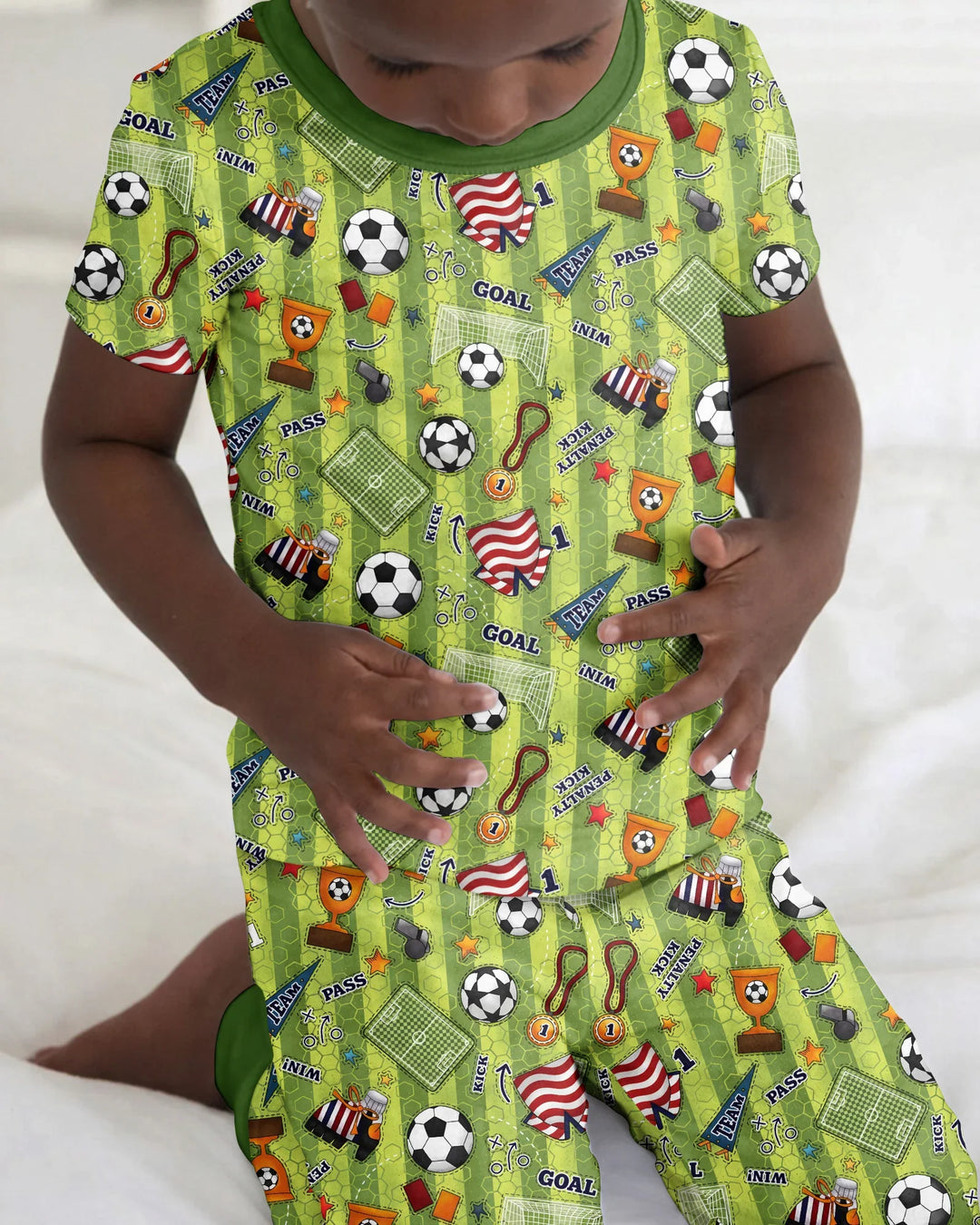 Zweiteiliges, kurzärmliges Pyjama-Set mit Marienkäfern