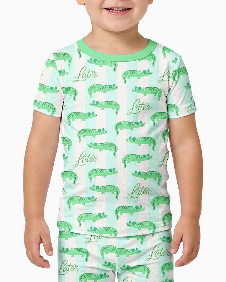 Zweiteiliges, kurzärmliges Pyjama-Set mit Marienkäfern