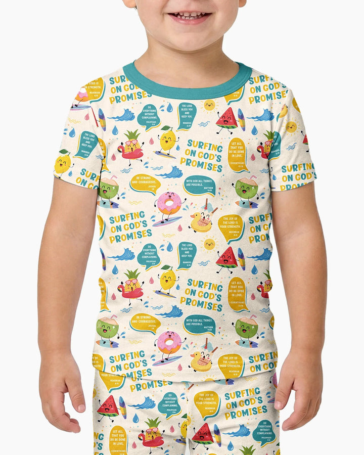Zweiteiliges, kurzärmliges Pyjama-Set mit Marienkäfern