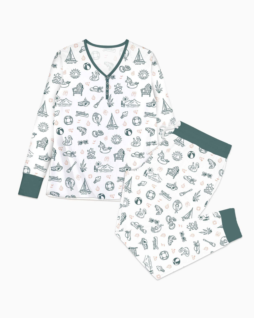 Vorlage Bambus Damen Pyjama Set