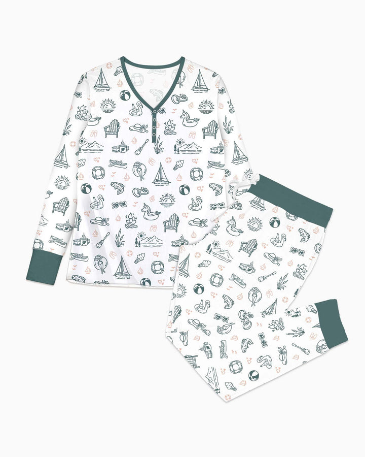 Vorlage Bambus Damen Pyjama Set