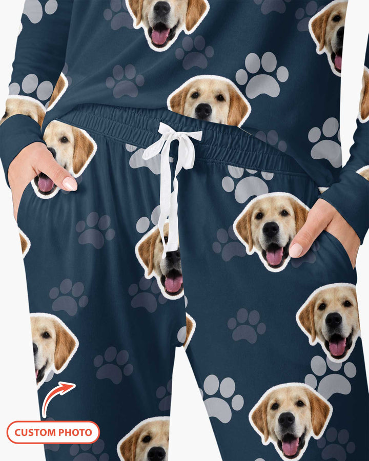 Personalized Dog & Cat Photo Bamboo Women Pajama Set