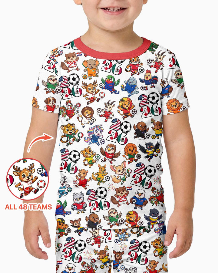 Zweiteiliges, kurzärmliges Pyjama-Set mit Marienkäfern