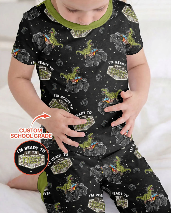 Zweiteiliges, kurzärmliges Pyjama-Set mit Marienkäfern
