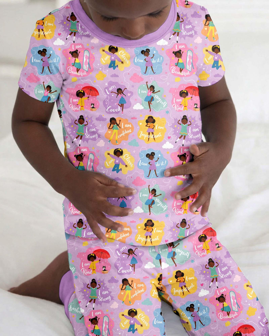 Zweiteiliges, kurzärmliges Pyjama-Set mit Marienkäfern