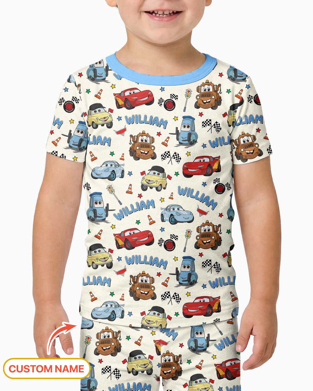 Zweiteiliges, kurzärmliges Pyjama-Set mit Marienkäfern