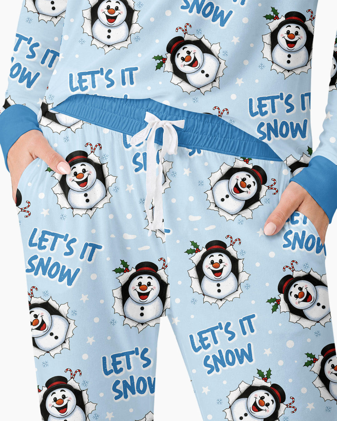 Funny Snowman Bamboo Women Pajama Set