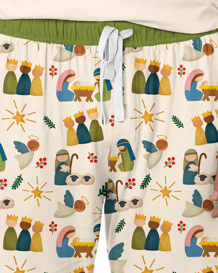 Oh Come, Let Us Adore Him Family Matching Bamboo Men's Pajama Set