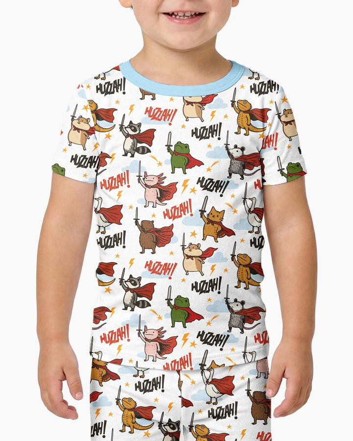 Zweiteiliges, kurzärmliges Pyjama-Set mit Marienkäfern