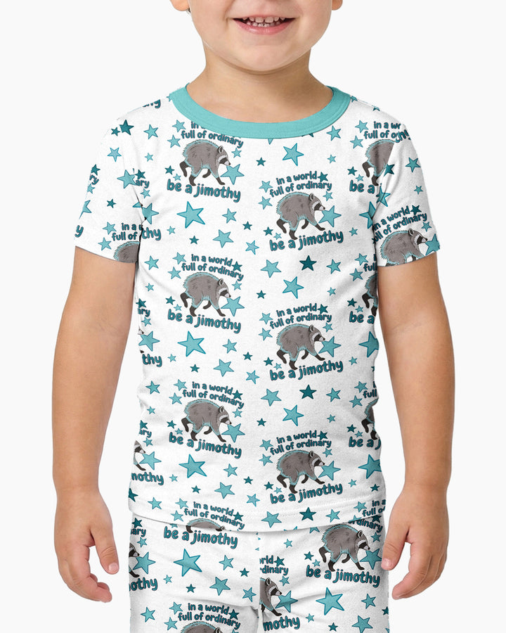 In A World Full Of Ordinary Be A Jimothy Bamboo Two Piece Short Sleeve Pajama Set