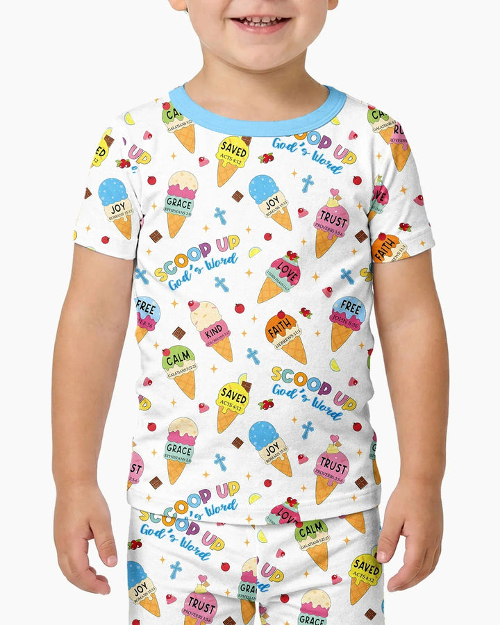 Zweiteiliges, kurzärmliges Pyjama-Set mit Marienkäfern