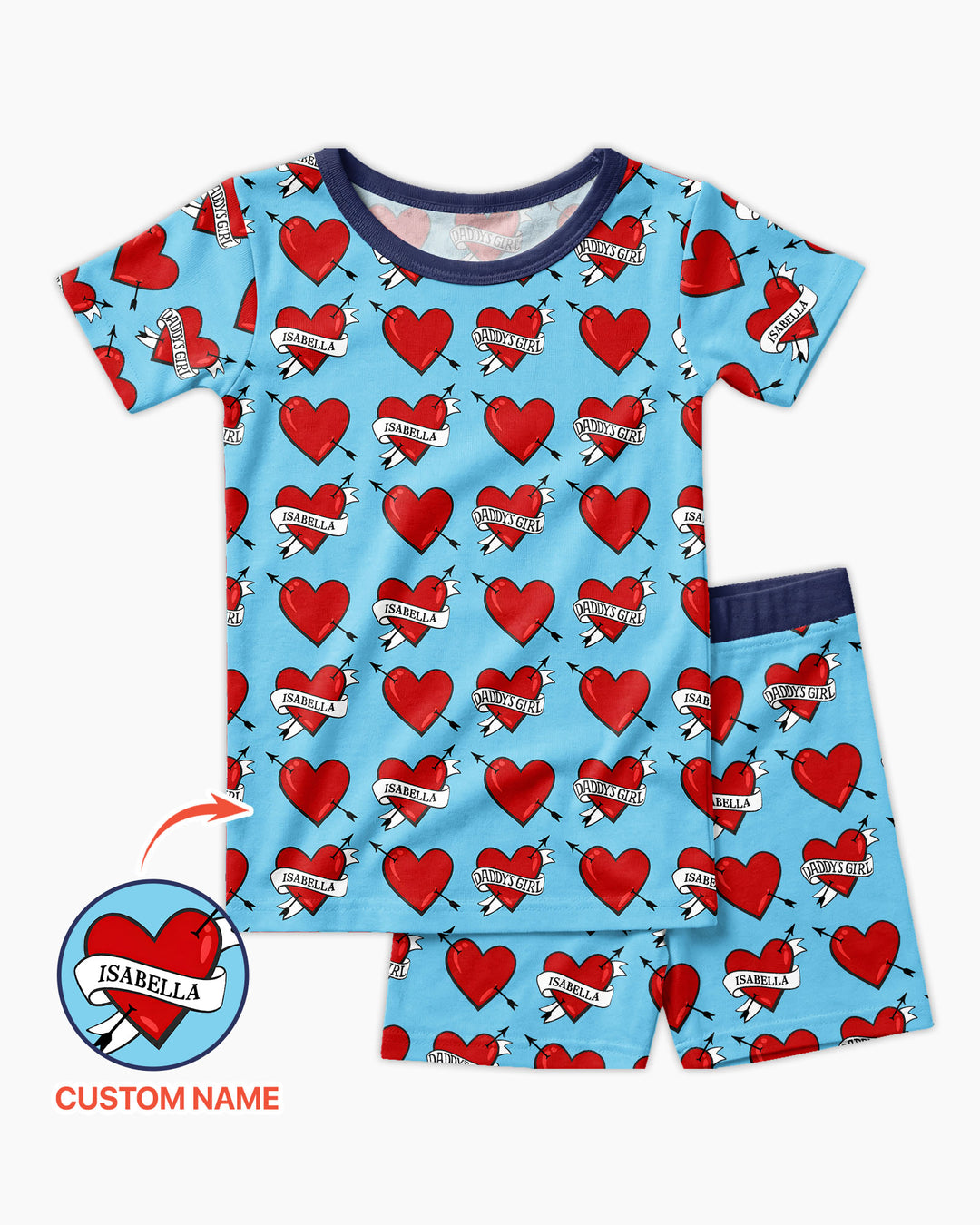 Zweiteiliges Pyjama-Set mit kurzen Ärmeln und Shorts im Sommer-Design