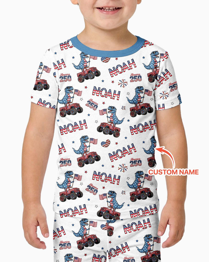 Zweiteiliges, kurzärmliges Pyjama-Set mit Marienkäfern