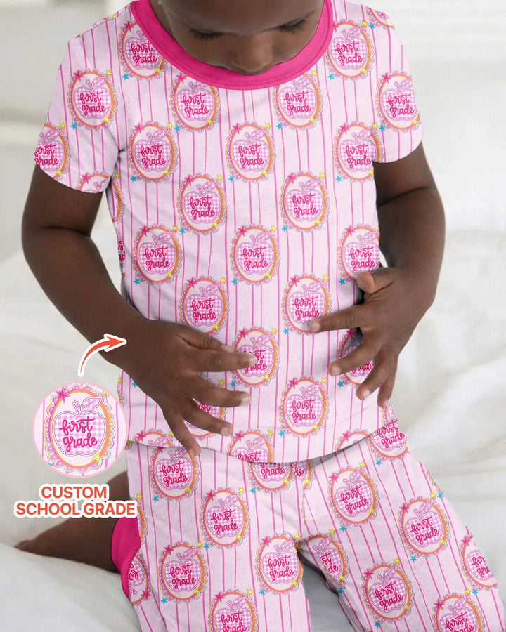 Zweiteiliges, kurzärmliges Pyjama-Set mit Marienkäfern