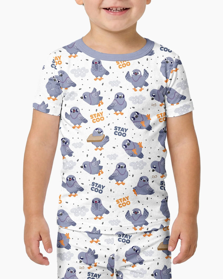 Zweiteiliges, kurzärmliges Pyjama-Set mit Marienkäfern