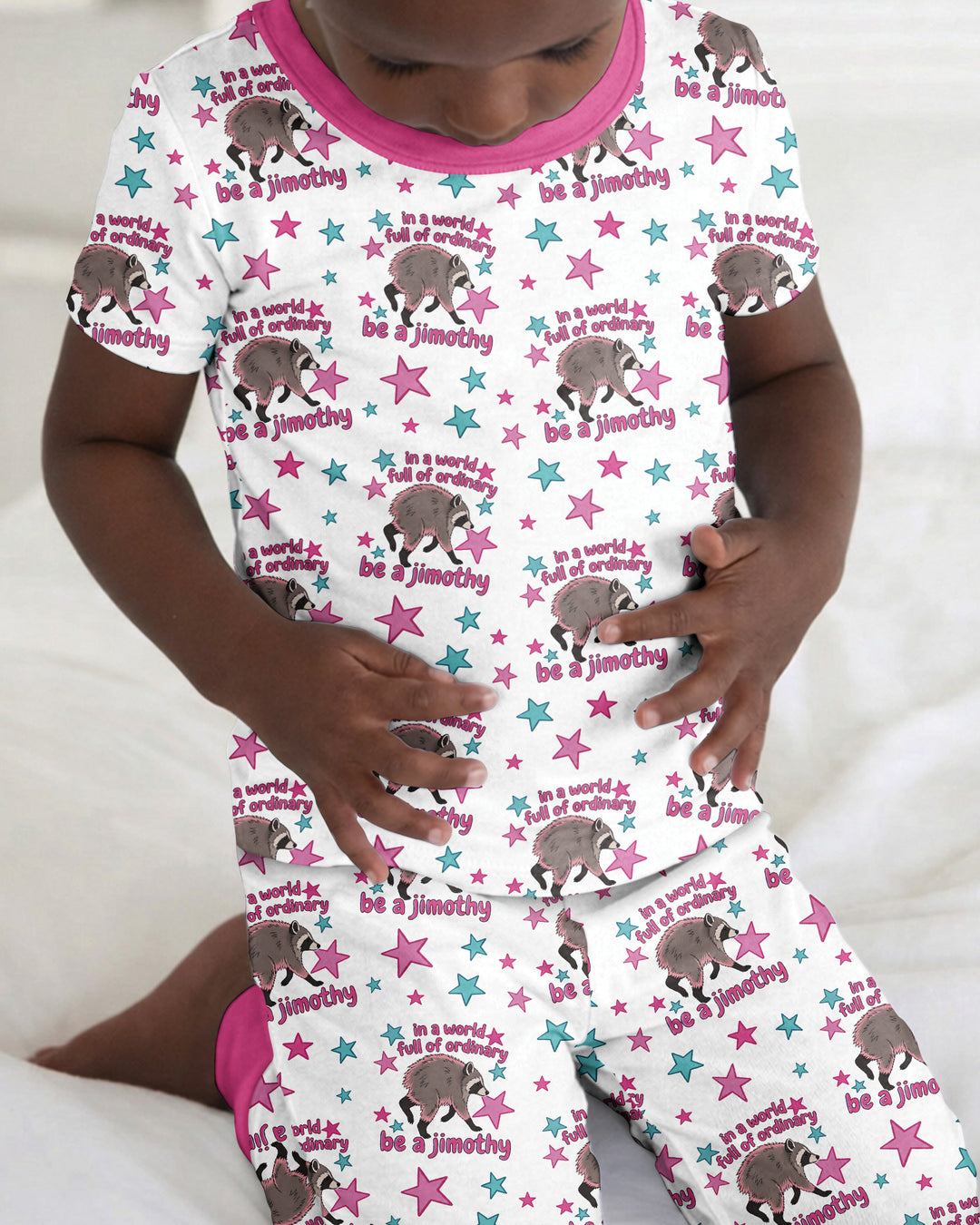 In A World Full Of Ordinary Be A Jimothy Bamboo Two Piece Short Sleeve Pajama Set