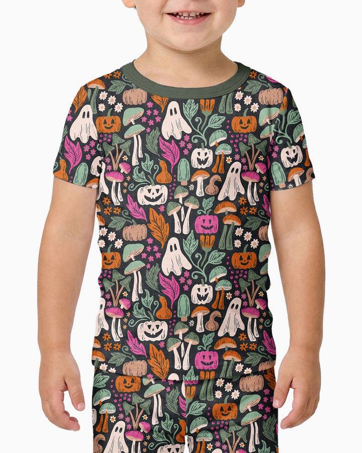 Dark Pumpkin Zona Bamboo Two Piece Short Sleeve Pajama Set