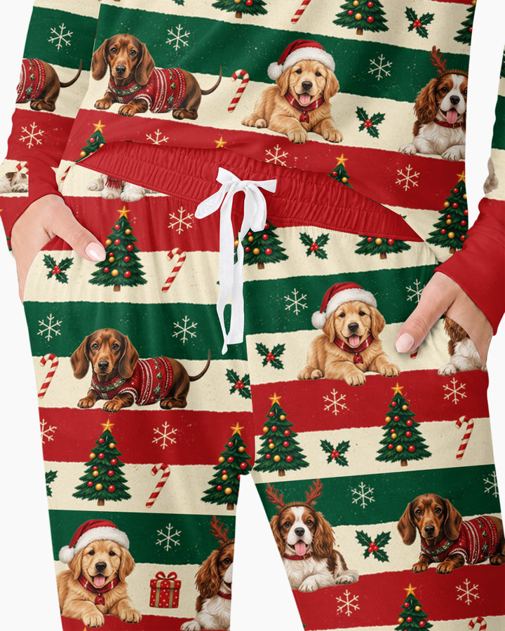 Dog Lover Christmas Bamboo Women Pajama Set